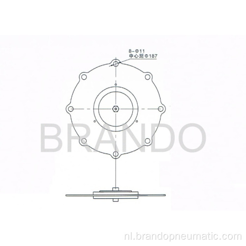 3-inch diafragma voor ASCO SCG353.060 Pulse klep